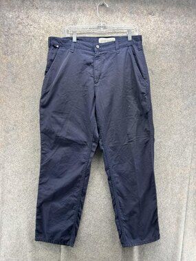 Carhart Pants Mens 36x30 Blue Chino Relaxed Fit Workwear Straight Leg Pockets